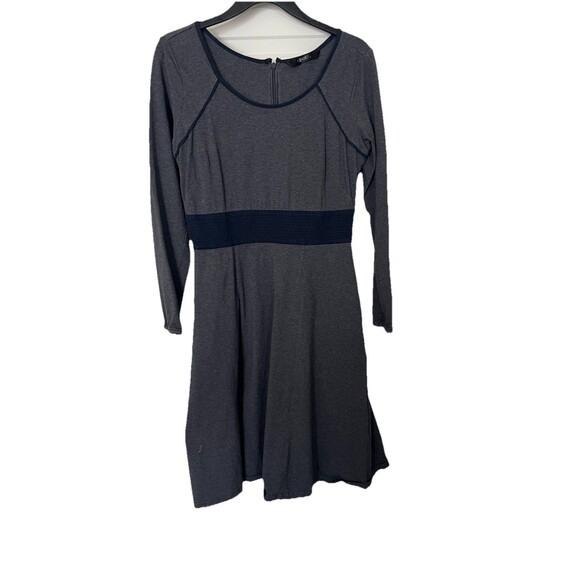 Eshakti Knit Dress Size 8 Gray Blue Fit & Flare Work Casual Basic - Picture 8 of 9